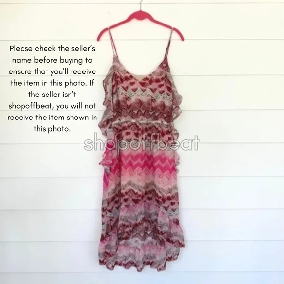 NEW LAmade Silk Hi Low Ruffle Dress Tribal Print XS - Picture 7 of 12